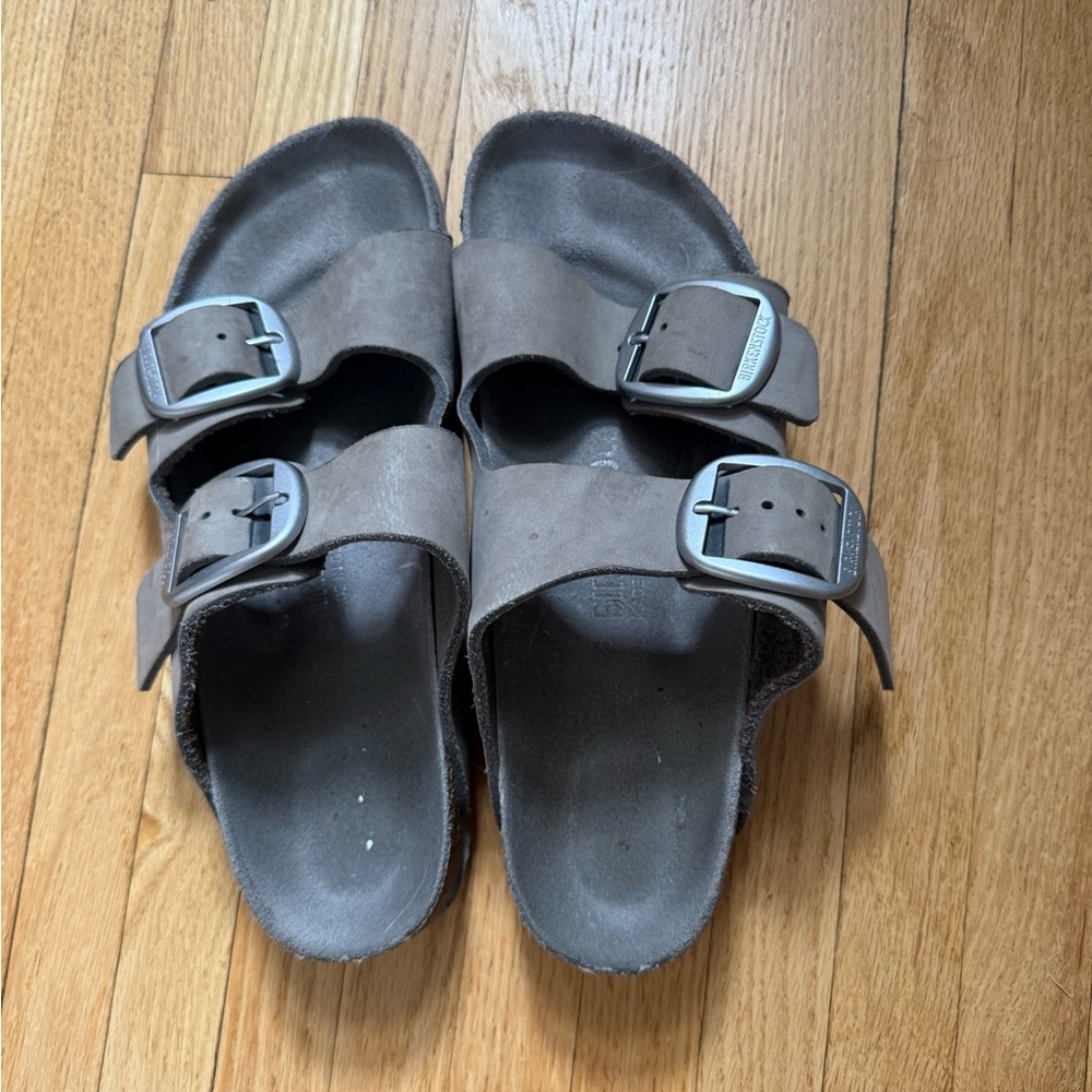 Birkenstock Gray Suede Flats